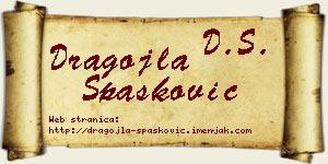 Dragojla Spasković vizit kartica